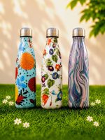 Premium Floral Stainless Steel Vacuum Insulated Water Bottle - Image 3
